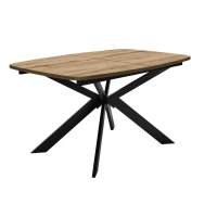 Стол DikLine B140 Дуб Галифакс (ЛДСП EGGER)/опоры черные