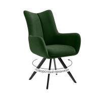 Стул DikLine 351 поворотный BL10 зеленый, ножки черные