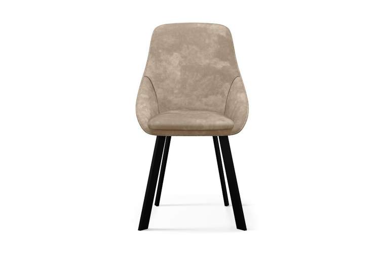 Стул DikLine 246 поворотный, AM2 крем, ножки черные-1