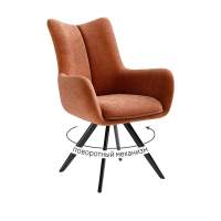 Стул DikLine 351 поворотный BL07 терракотовый, ножки черные