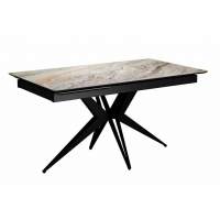 Стол DikLine DKS140 керамика Venetian Brown Light глянец, подстолье черное, опоры черные (2уп.) Стол DikLine DKS140 керамика Venetian Brown Light глянец, подстолье черное, опоры черные (2уп.)