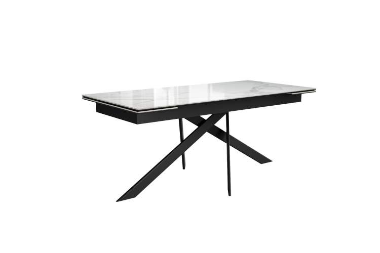 Стол DikLine EKX180, Керамика Белый глянец (К8/2), опоры черные (2 уп.)-5