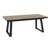 Стол DikLine AKZ200 Керамика древесный Plank BG 111/подстолье черное/опоры черные (2 уп.)