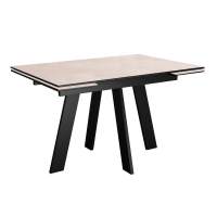 Стол DikLine SKM110 Керамика Krater Perla (бежевый матовый)/подстолье черное Стол DikLine SKM110 Керамика Krater Perla (бежевый матовый)/подстолье черное