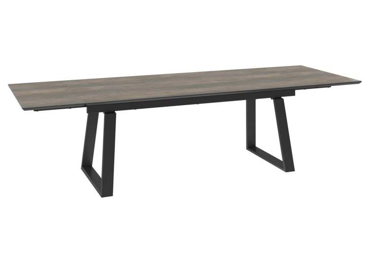 Стол DikLine AKZ200 Керамика древесный Plank BG 111/подстолье черное/опоры черные (2 уп.)-1