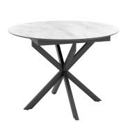 Стол обеденный BERGAMO, Жемчужный Перито/Черный