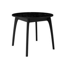 Стол DikLine MK46 Керамика Черный мрамор/подстолье черное/опоры черные