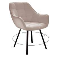 Стул DikLine 252 М поворотный, B03 BEIGE, ножки черные