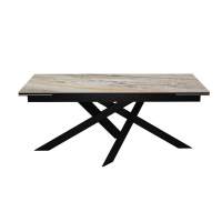 Стол DikLine EKX180, Керамика Venetian Brown Light глянец (К4), опоры черные (2 уп.) Стол DikLine EKX180, Керамика Venetian Brown Light глянец (К4), опоры черные (2 уп.)