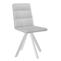 Стул DikLine 230 поворотный B22 GREY, ножки белые