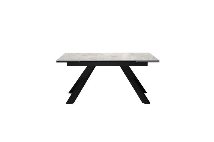 Стол DikLine DKX140 керамика Italian Grey (глянец серый), подстолье черное, опоры черные (2уп.)-3