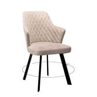 Стул DikLine 245 поворотный, C103 крем, ножки черные