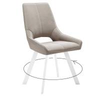 Стул DikLine 268 Z128 бежевый, ножки белые