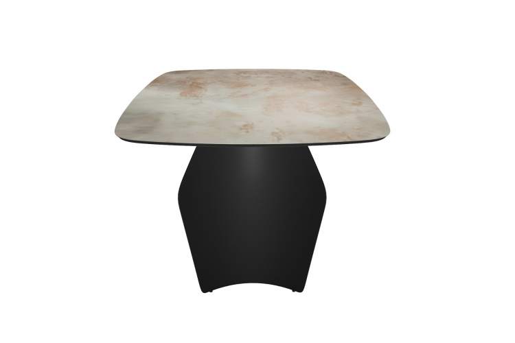 Стол DikLine KU180 керамика мрамор SH1683 матовая/опоры черные (2 уп)-1