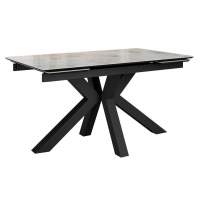 Стол DikLine SFE140 Керамика Italian Grey (глянец серый)/подстолье черное/опоры черные (2 уп.)