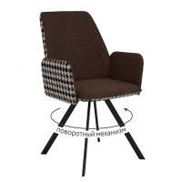 Стул DikLine 293 поворотный SB3/A2 шоколад, ножки черные