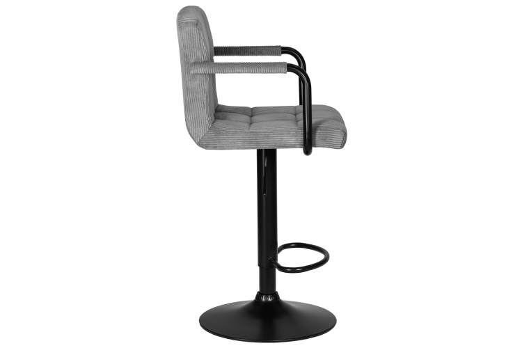 Набор 2 шт Стул барный DOBRIN KRUGER ARM BLACK, серый вельвет (LAR-E2041-25)-3