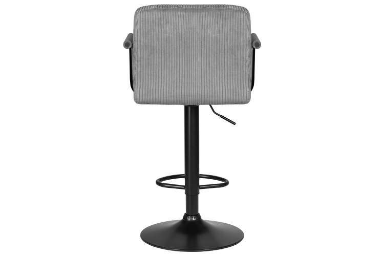 Набор 2 шт Стул барный DOBRIN KRUGER ARM BLACK, серый вельвет (LAR-E2041-25)-5