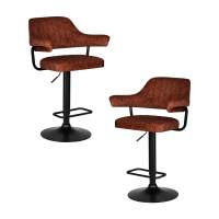 Набор 2 шт Стул барный DOBRIN CHARLY BLACK, терракотовый твид (LEO56)