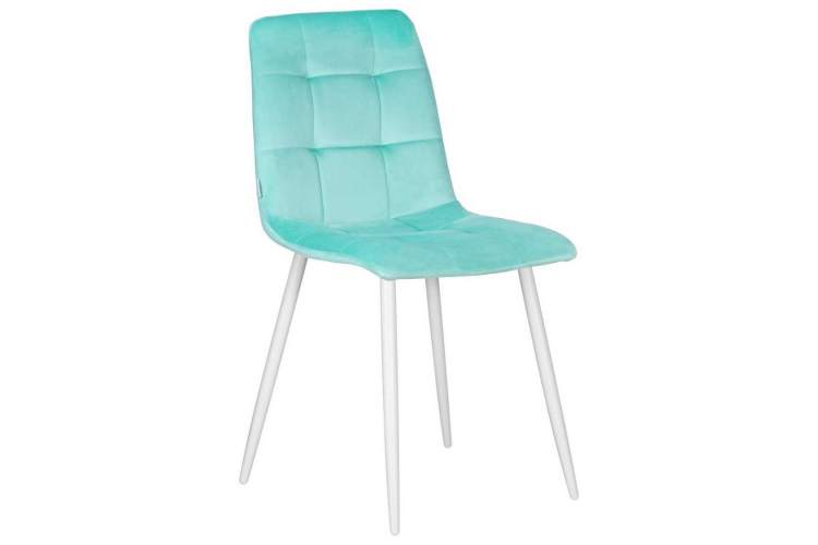 Стул обеденный DOBRIN CHILLY, Мятный Holland 50, основание белое