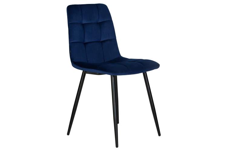 Набор 4 шт Стул обеденный DOBRIN CHILLY, Темно-синий Holland 60, основание черное-2