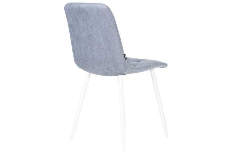 Набор 4 шт Стул обеденный DOBRIN CHILLY ROMBO, Серо-голубой Simple 26, основание белый-4