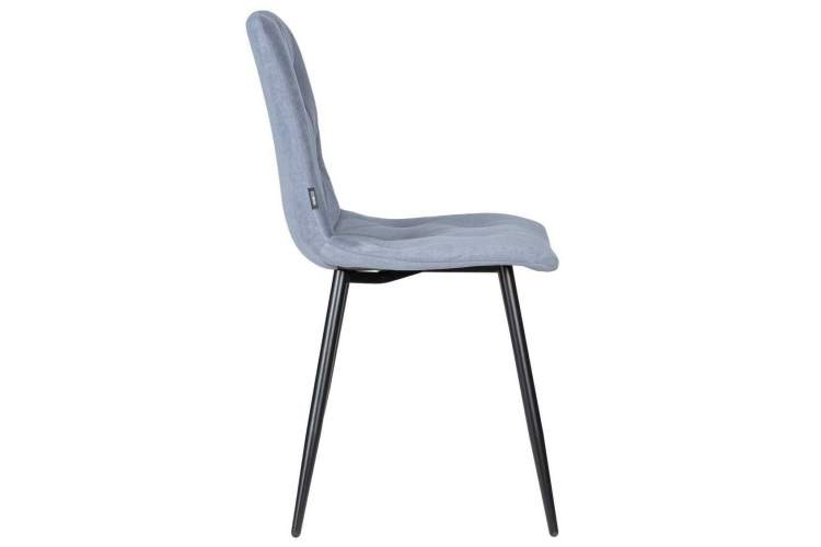 Стул обеденный DOBRIN CHILLY ROMBO, Серо-голубой Simple 26, основание черное-2