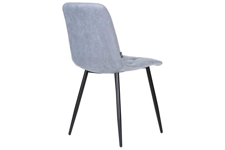Набор 4 шт Стул обеденный DOBRIN CHILLY ROMBO, Серо-голубой Simple 26, основание черное-4