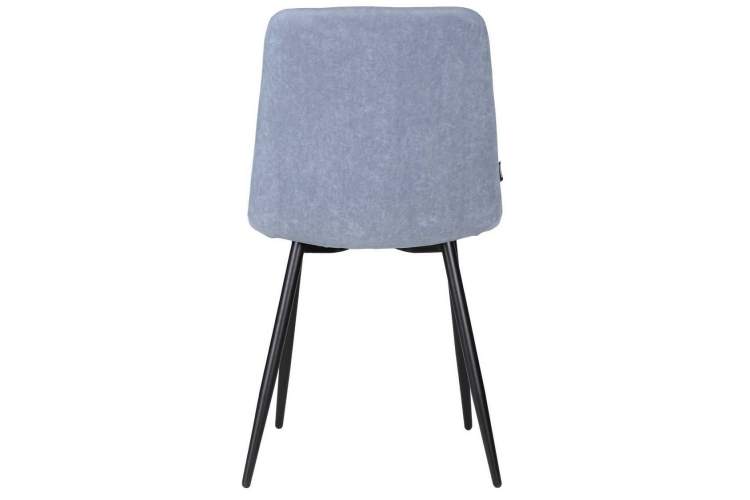 Стул обеденный DOBRIN CHILLY ROMBO, Серо-голубой Simple 26, основание черное-4