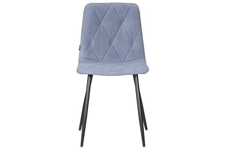 Стул обеденный DOBRIN CHILLY ROMBO, Серо-голубой Simple 26, основание черное-5