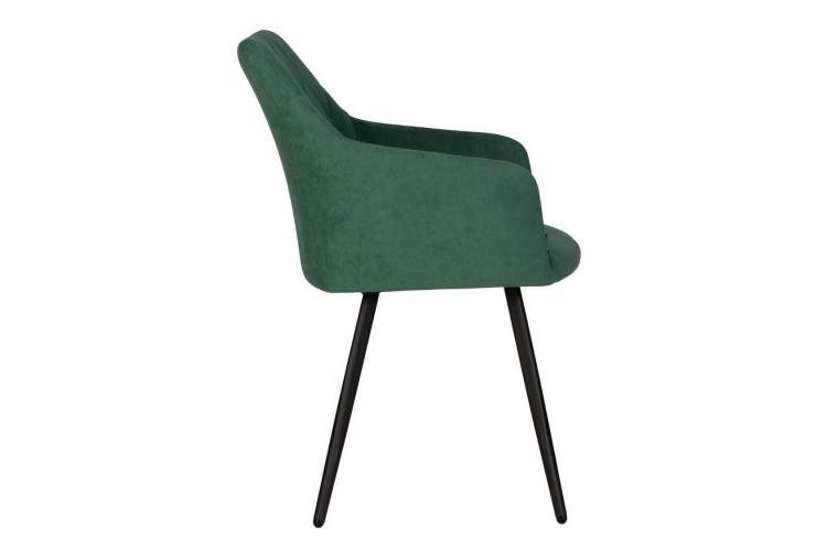 Стул обеденный DOBRIN ROBY, ЭМАЛЬ ЧЕРНЫЙ МУАР велюр Catania Izumrud-2