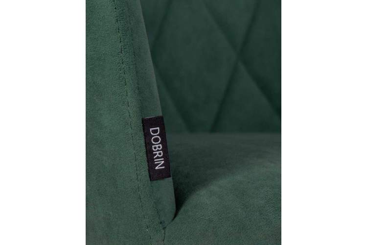 Стул обеденный DOBRIN ROBY, ЭМАЛЬ ЧЕРНЫЙ МУАР велюр Catania Izumrud-8