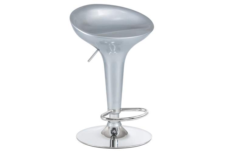 Набор 2 шт Стул барный DOBRIN BOMBA, серебряный металлик-1