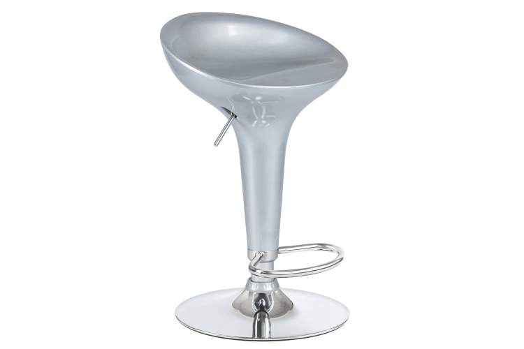 Набор 2 шт Стул барный DOBRIN BOMBA, серебряный металлик-2