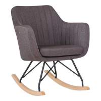 Кресло-качалка KIARA, серая ткань (LAR-106D-26)