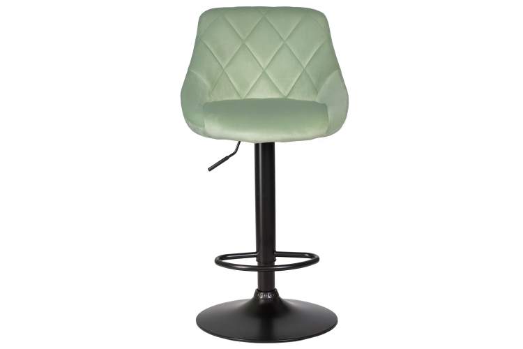Набор 2 шт Стул барный DOBRIN LOGAN BLACK, мятный велюр (MJ9-87)-6
