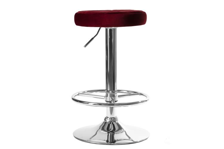 Набор 2 шт Табурет барный DOBRIN BRUNO, бордовый велюр (MJ9-43)-2
