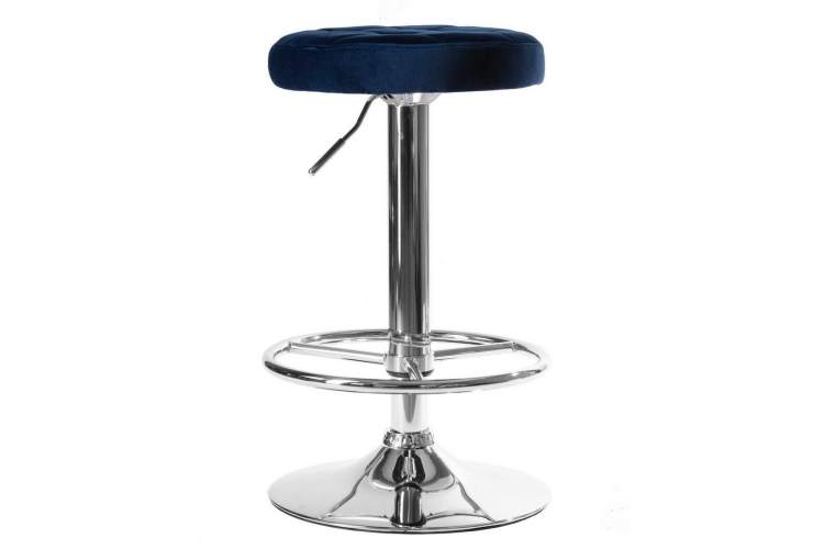 Табурет барный DOBRIN BRUNO, синий велюр (MJ9-117)-1