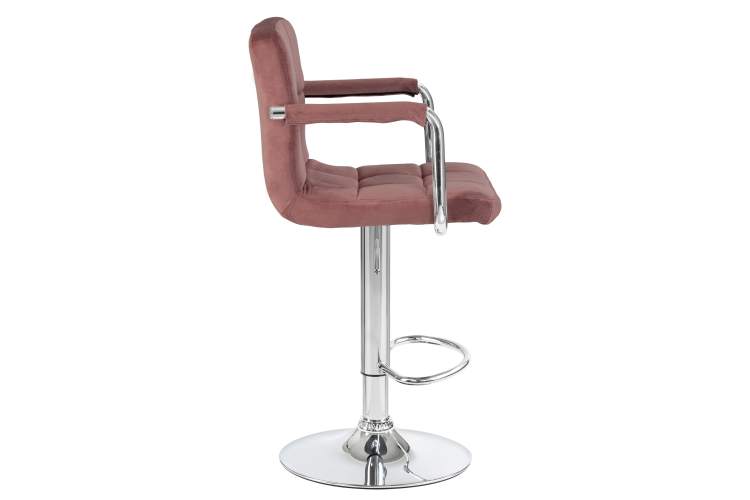 Набор 2 шт Стул барный DOBRIN KRUGER ARM, пудрово-розовый велюр (MJ9-32)-3