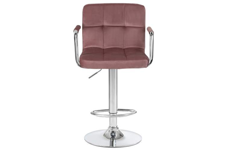 Набор 2 шт Стул барный DOBRIN KRUGER ARM, пудрово-розовый велюр (MJ9-32)-6