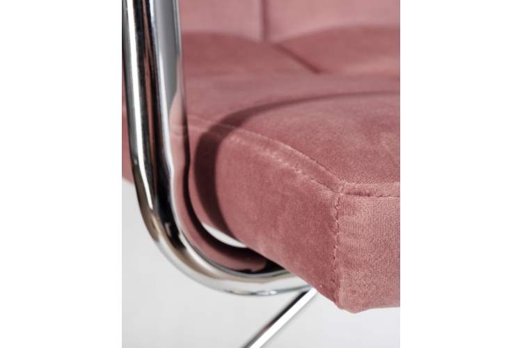 Набор 2 шт Стул барный DOBRIN KRUGER ARM, пудрово-розовый велюр (MJ9-32)-7
