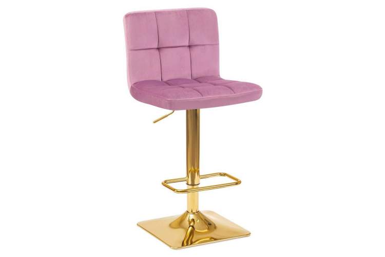 Стул барный DOBRIN GOLDIE, пудрово-сиреневый велюр (MJ9-52)