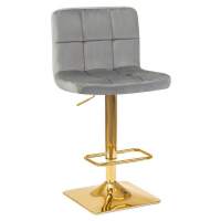 Стул барный GOLDIE, серый велюр (MJ9-75)