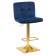 Набор 2 шт Стул барный DOBRIN GOLDIE, синий велюр (MJ9-117)