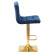 Набор 2 шт Стул барный DOBRIN GOLDIE, синий велюр (MJ9-117)