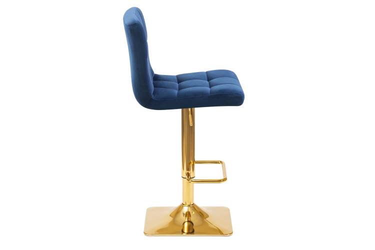 Набор 2 шт Стул барный DOBRIN GOLDIE, синий велюр (MJ9-117)-3