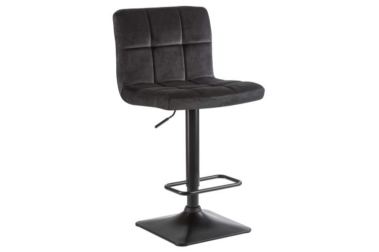 Набор 2 шт Стул барный DOBRIN DOMINIC, черный велюр (MJ9-101)-1