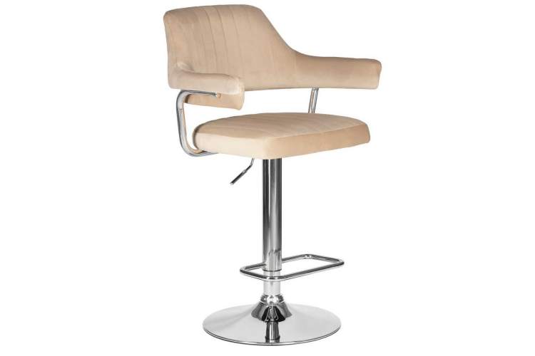 Стул барный DOBRIN CHARLY, бежевый велюр (MJ9-10)-1