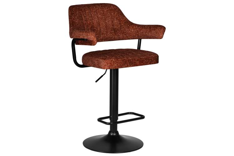 Набор 2 шт Стул барный DOBRIN CHARLY BLACK, терракотовый твид (LEO56)-1