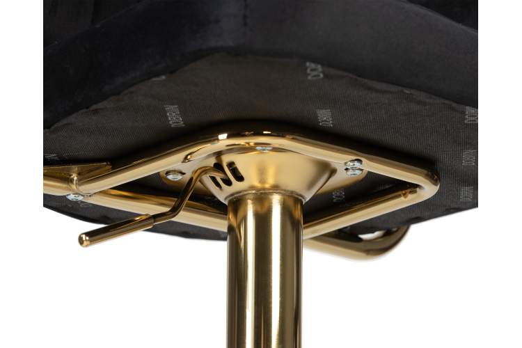 Набор 2 шт Стул барный DOBRIN CHARLY GOLD, черный велюр (MJ9-101)-9